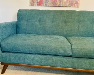 Mid Century Modern Style Sofa Teal