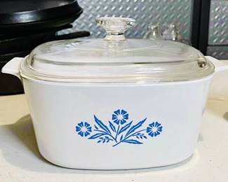 Vintage Corning Ware Casserole Dish Iconic Blue Cornflower Pattern 