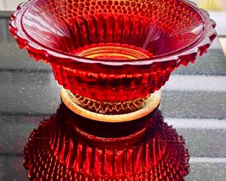 Degenhardt Star and Dewdrop Pattern Salt Cellar