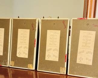 Mid Century Modern Metalcraft 4 Seasons Complete Set of 4 Wall Hangings