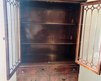 Mahogany Breakfront Cabinet