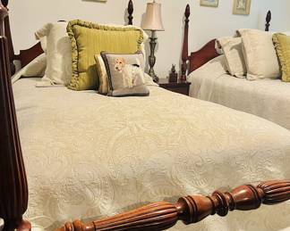 Mid-century four-poster beds by Dixie Furniture in Lexington, NC