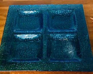 Murano Glass Tray Mid Century