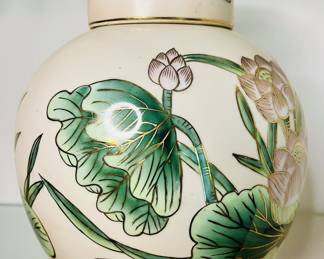 Vintage Lotus Ginger Jar