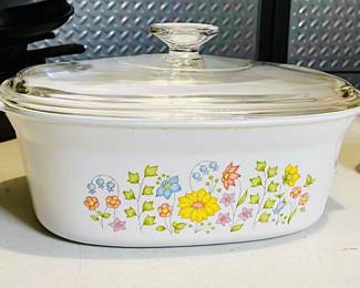 CorningWare Meadow Pattern Casserole Dish with Lid