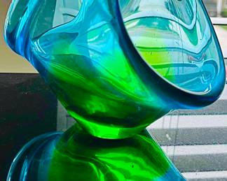 Mid Century Sommerso Art Glass