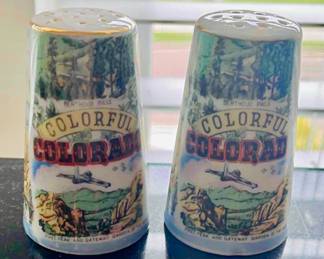 Vintage Colorado, souvenir salt and pepper shaker set mid-century