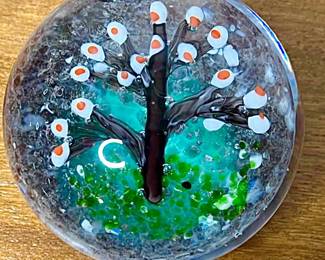 Vintage Art Glass Cherry Tree