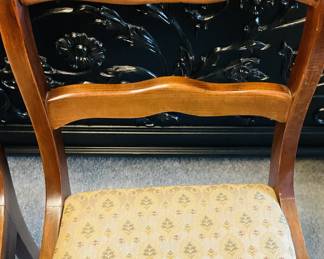 Federal Style Carved Rose Side Chairs