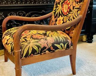 Thomasville floral upholstered armchair