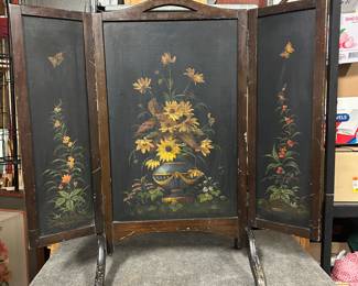 Victorian Folding Fireplace Screen