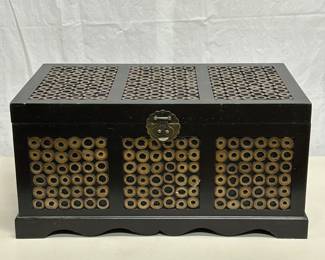 Black Wooden Storage Chest