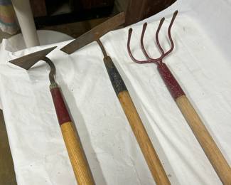 Garden Hoes and Fork