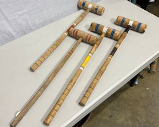 Vintage Croquet Mallets