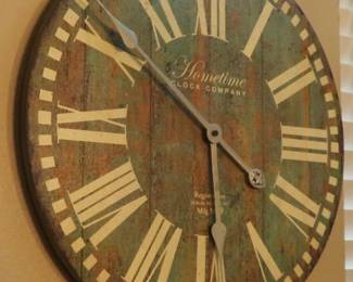 Oversize rustic wall clock