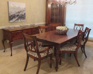 Dining furniture - table with chairs, buffet