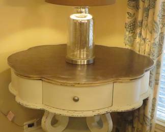 Mercury glass style lamp, occasional table