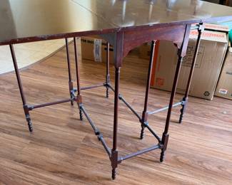 Vintage Baker Mahogany Drop-Leaf Table - Folding Console or End Accent Side Table