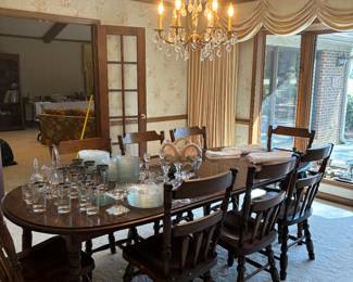 Dinning furnishings, glassware, silver items