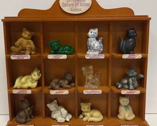 Calico Kittens Gallery of Kitties by Enesco in Display Shelf