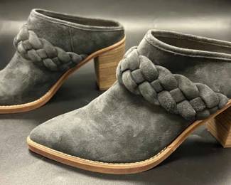 Dolce Vita Black Suede Mules with Braided Strap