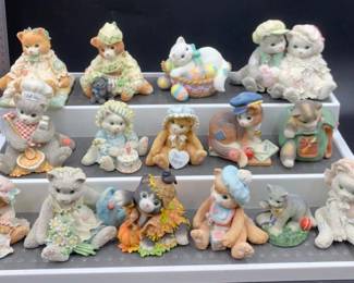 Calico Kittens by Priscilla Hillman 15 Vintage Enesco Figurines HandPainted Collectibles
