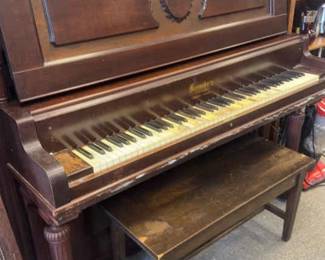 002 Kingsbury Cabinet Grand Upright Piano