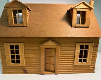 Large Cedar Doll House With Furniture