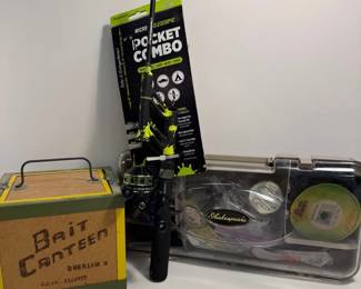 Pocket Combo Fishing Rod Tacklebox Bait Canteen