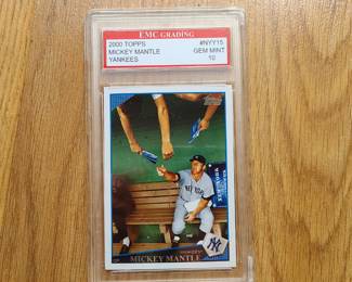 Mickey Mantle EMC graded 10 trading card
