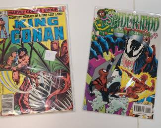 King Conan and Spider-man comics