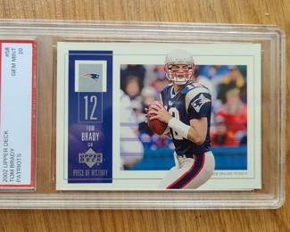 Tom Brady Patriots football, Gem Mint 10, EMC Grading, SEALED