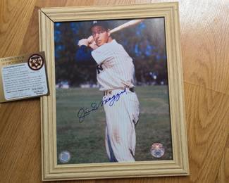 Signed Joe DiMaggio photo print color photo print with COA