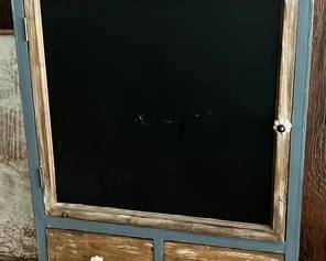 Chalkboard-front cabinet