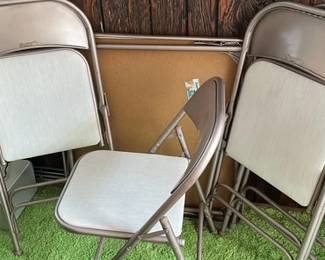 Samsonite 1960's quality folding card table and four chairs