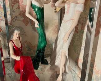 Three lady sculptures