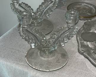 Glass Candlebra