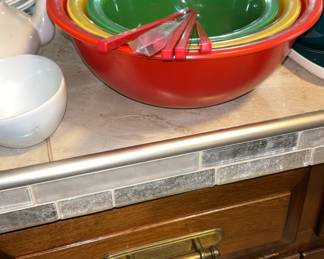 Colored Glass Mixing Bowl