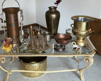 Brass Coffee Table- Brass & Copper