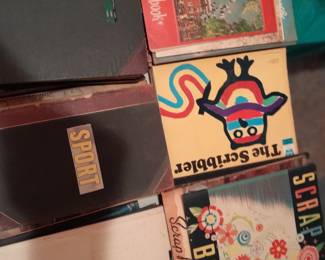 Vintage scrap books with newpaper articles of sports