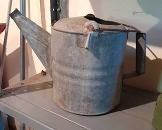 Galvanized watering can