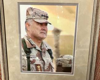 General Norman Schwarzkopf photograph - signed with his nickname, "Bear"