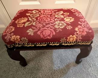 Vintage upholstered footstool