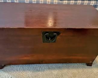 Vintage Chest coffee table with Cast Iron Hardware