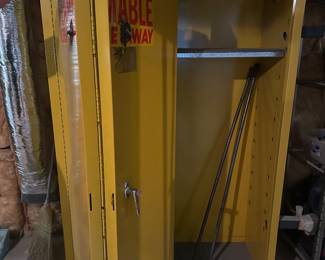 Presale available: 1 of 3 Steel Double Door Commercial Grade Heavy Storage Cabinets with adjustable shelves - Great storage for basement, garage, workshop, business and more. Measures 66"Hx18"Dx43"W.