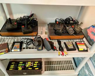 2 vintage Atari Consoles and games