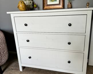 White 3-Drawer Dresser 36"H x 19"D x 42"