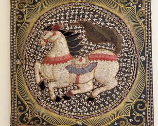 One of Two Available Kalaga Tapestries Available, 19.5" x 19".