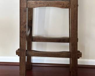 A Pair of Solid Wood Barstools Available, 28"W x 13"D x 30"H