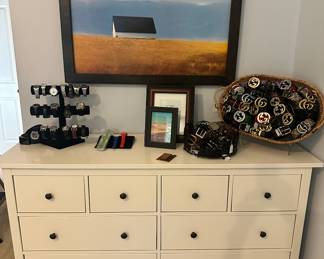 Great Dresser Available Shown with an Incredible Selection of Men's Watches and Gucci Style Belts, 63"W x 19.5"D x 37.5"H.